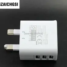 Szaichgsi 3 Порты USB UK 3 плоские Булавки Британский Plug Главная Путешествия стены AC Мощность Зарядное устройство адаптер для iPhone 7 6 5 iPad мини Air 200 шт