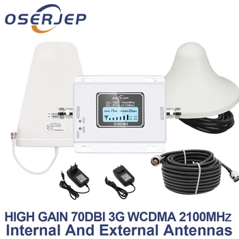 

LCD display 3G 2100mhz WCDMA Repeater 3g cellular signal amplifier Amplifier + log periodic antenna