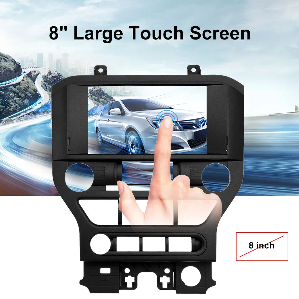 

2 Din Car Navigation DVD Multimedia Player 8 Inches Screen with European Map GPS Navigation For Ford For Mustang 2015 2016 2017