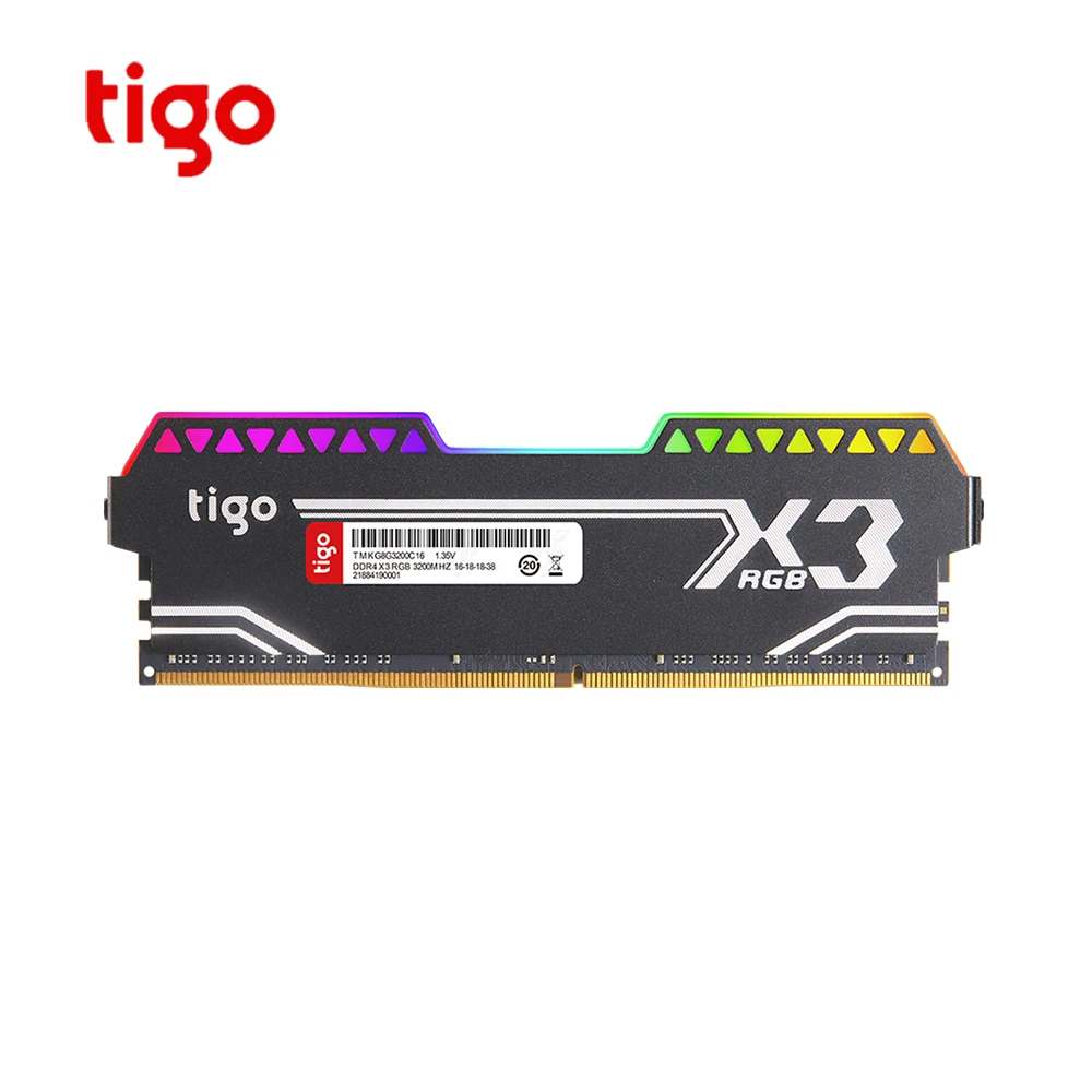 Tigo ram ddr4 8GB X3 игровая память RGB светодиодный светильник PC 3200MHz 3000MHZ для рабочего стола XMP 2,0 Overclock Memoria