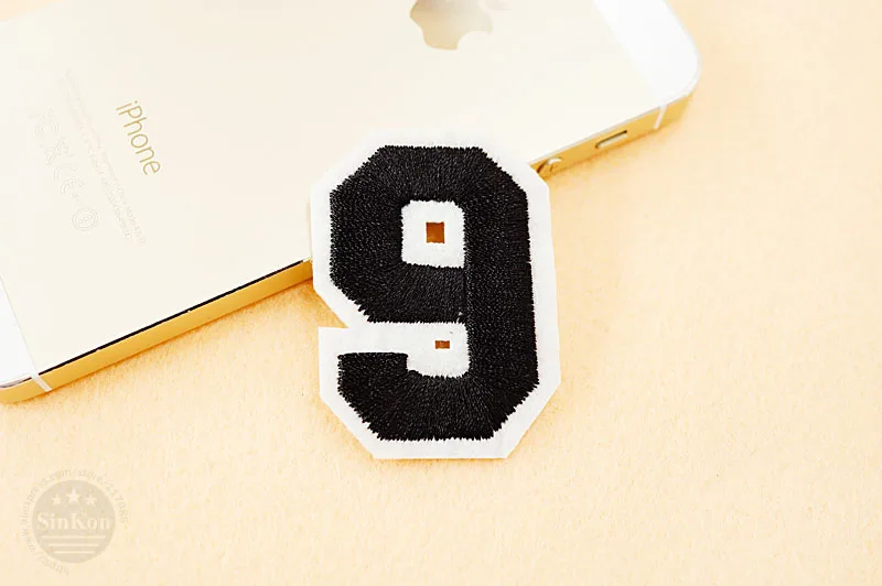 Number: 0 1 2 3 4 5 6 7 8 9 Size:3.8*5cm Patch Embroidered Applique Sewing Clothes Stickers Garment Apparel Accessories Synthetic Leather