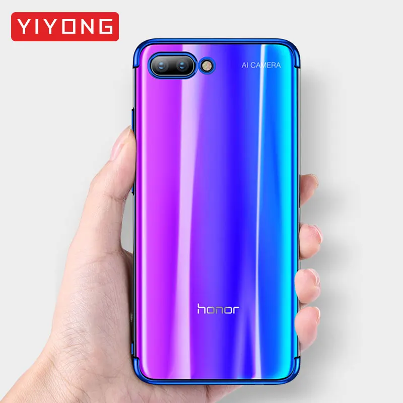 

Honor 10 Lite Case TPU Soft YIYONG Luxury Plating Clear Coque For Huawei Honor 10 View 10 Silicone Slim Back Cover Honor View10