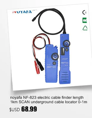 Noyafa nf-822 подземный кабельный локатор 0-0,3 м Глубина Длина Кабеля Тестер 1000 м для обнаружения провода высокого напряжения NF_822