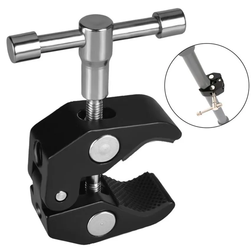 3pc Articulating Magic Friction Arm Large Super Clamp Crab for Pliers Clip 1/4&quot and 3/8&quot video DSLR LED Light Flash | Электроника
