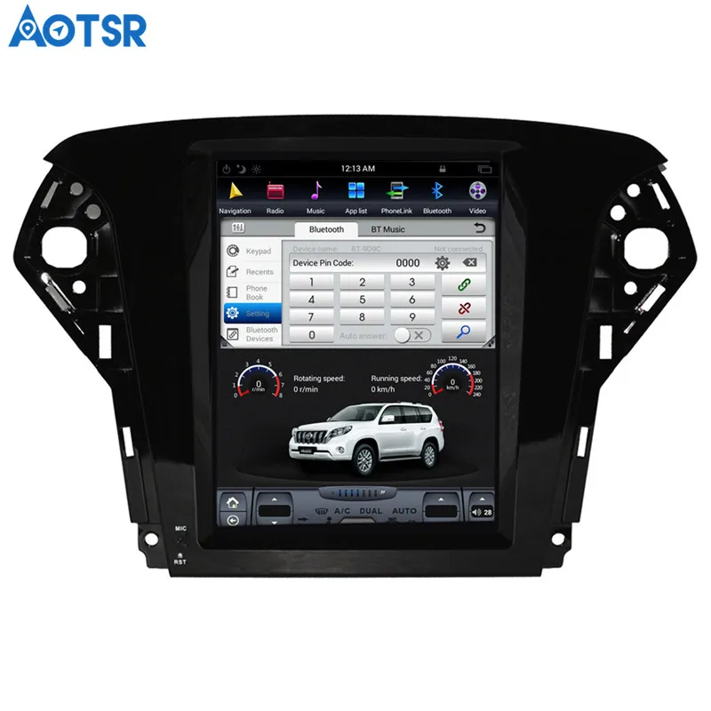 Flash Deal Big Screen pure Android Tesla style Car DVD Player GPS Navigation For Ford Mondeo 2007-2012 Auto navi stereo headunit multimedia 10