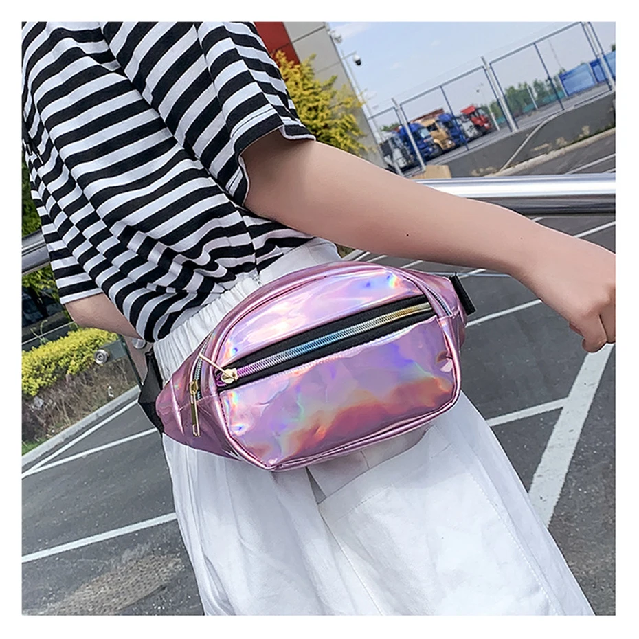 Free-Shipping- Laser-Waist-Packs-Bags-Women-Pure-Color-Fanny-Pack-Female-Belt-Bag-Black-PVC-Waist-Packs-Laser-Chest-Phone-Pouch-17