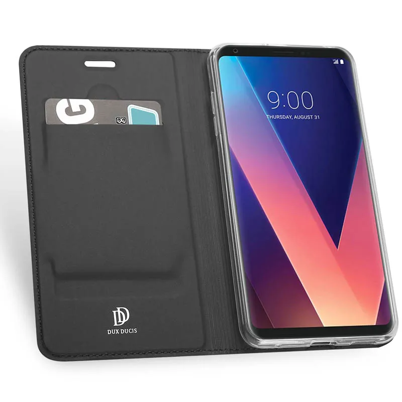 Dux DUCIS Роскошные Coque для LG V30 случай откидная крышка Телефон чехол Силиконовые