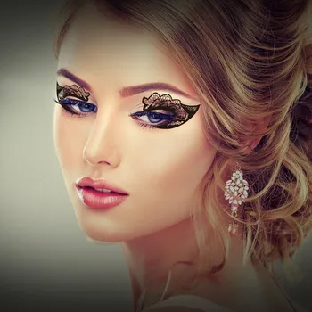 

Hot sal 20 Pairs Temporary Eye Tattoo Stickers Waterproof Disposable Eyeshadow Eyeliner Eyes Make Up Sticker For Halloween Party