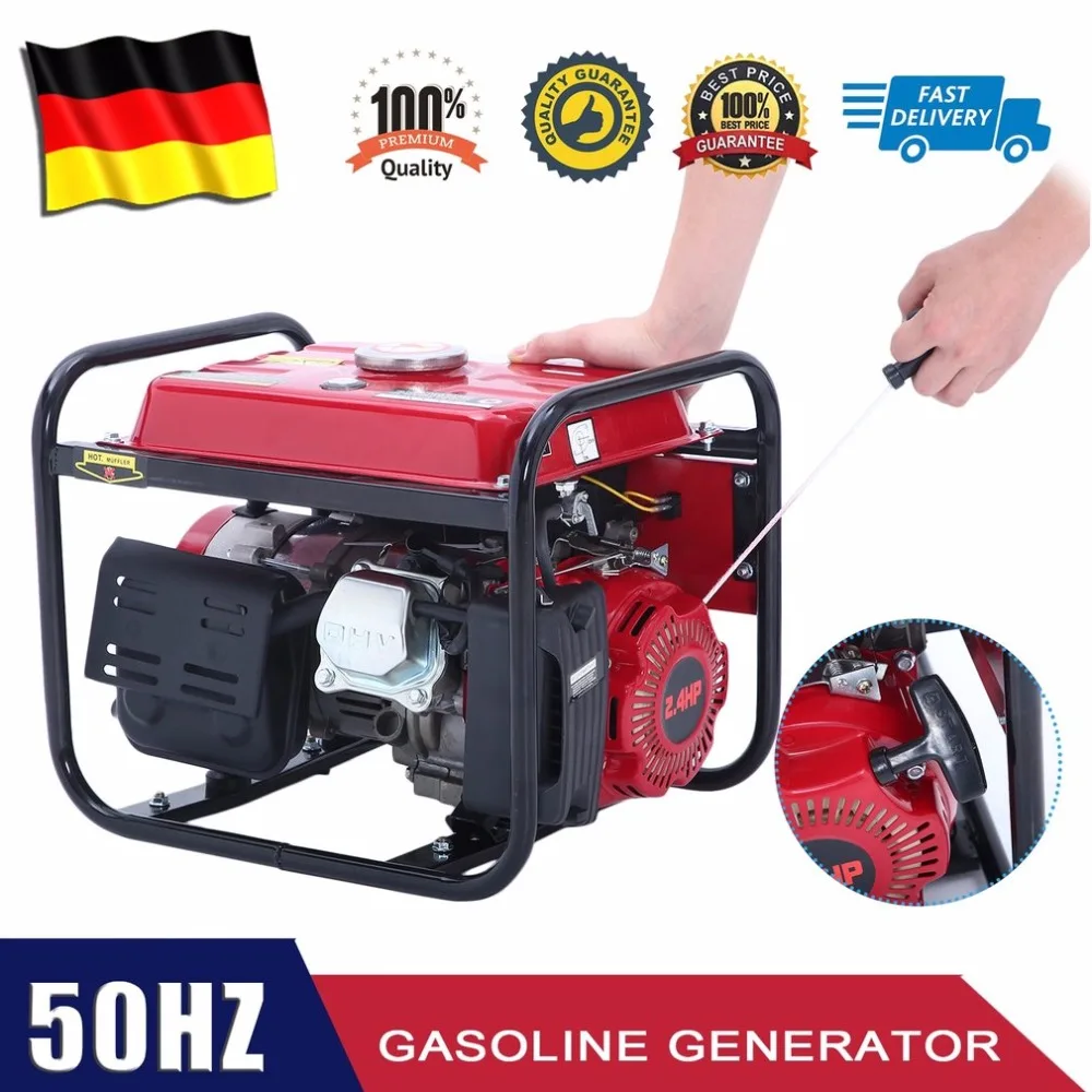 

New WX-1500B 1500W Gasoline Generator Durable Emergency Generator Hand Start Household Generator Electrical Equipments EU Plug