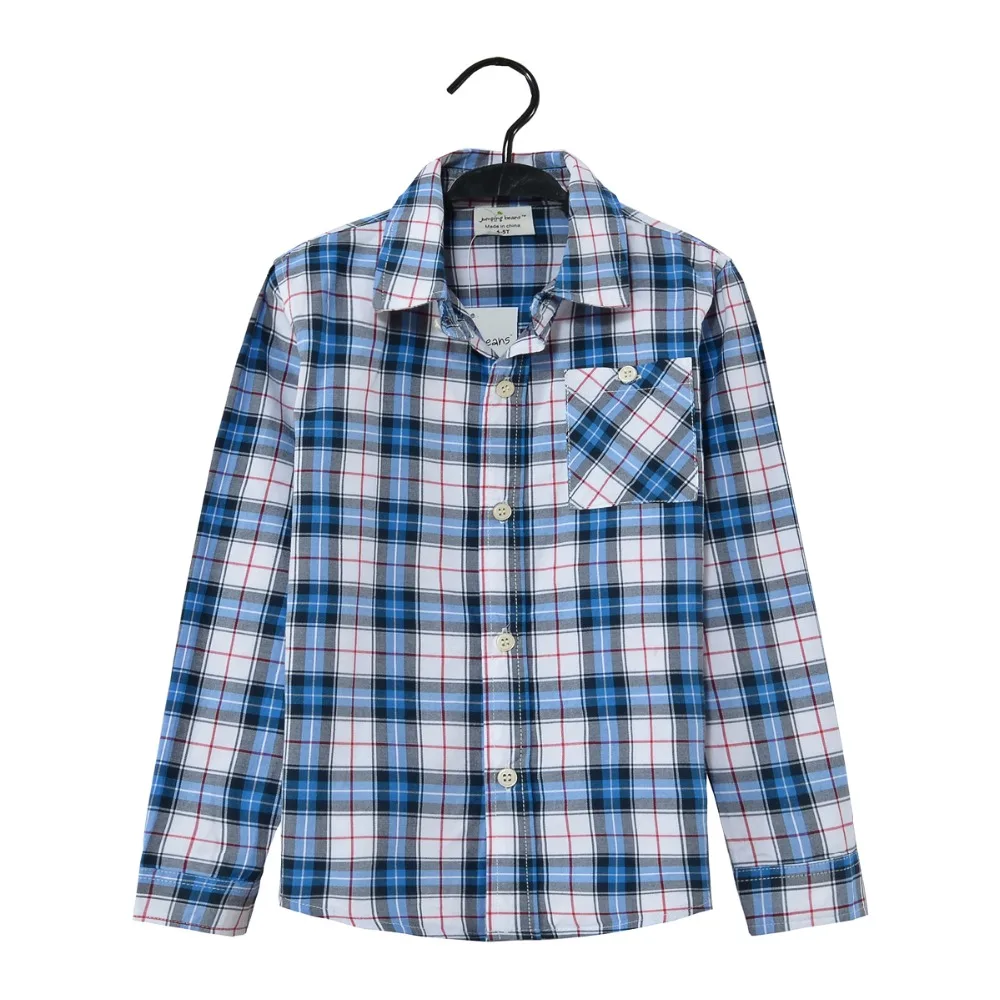 Grid Girls Shirts Plaid Check Children's Clothing Long Shirt Blouses 2019 Spring Tops 2 3 4 5 6 7 8 9 10 Years Kids T-Shirts Top image_2