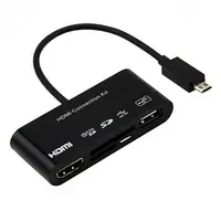 usb פין 5 ב 1 מיקרו-11p 11 פין מיקרו USB כדי קורא כרטיסים מתאם ערכת חיבור כבל ממיר HDMI OTG SD TF M2 Host HDTV AV HUB 2.0 (5)