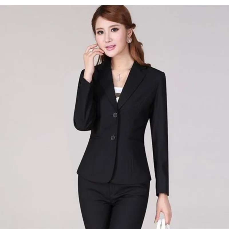 High Quality Sexy Womens Business Suits Custom made Black Formal Suits