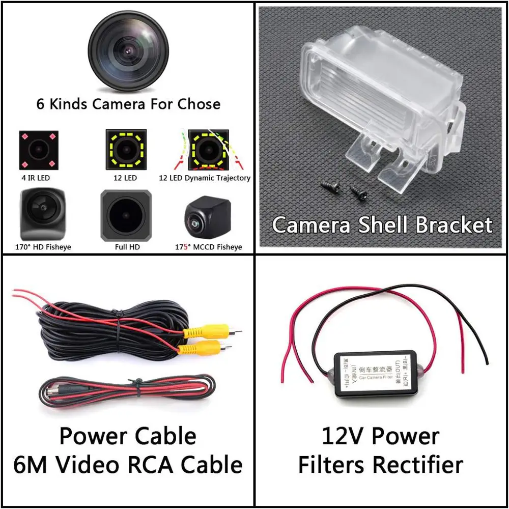 175 градусов MCCD рыбий глаз Starlight беспроводной парковка мониторы Автомобильная камера заднего вида для Ford Tourneo Custom Transit - Название цвета: Camera n Filters
