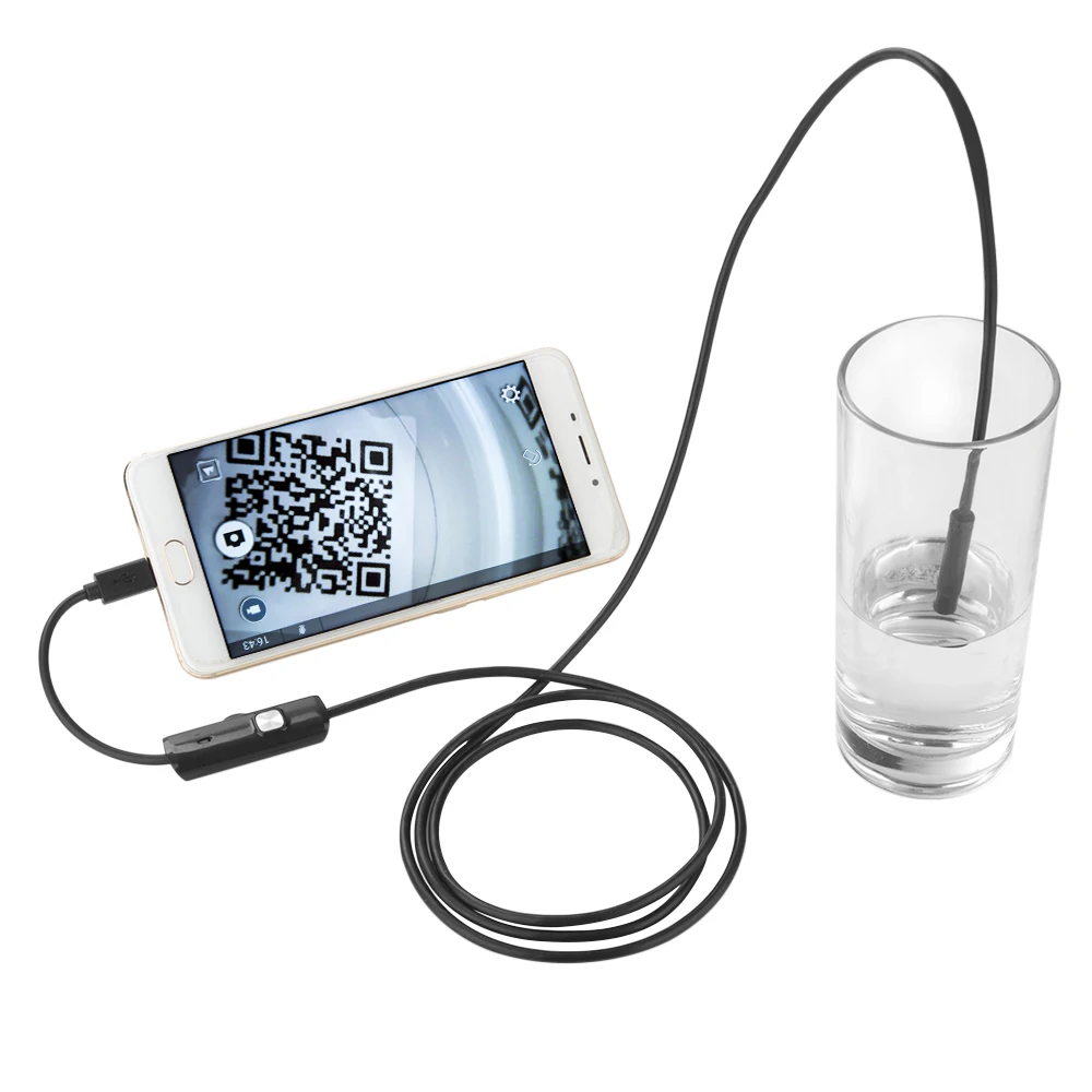 720P эндоскоп 5,5 мм Объектив ПК Android USB эндоскоп камера 1 м/2 м/5 м провод водонепроницаемый светодиодный автомобильный осмотр камера змея трубка Endoskop