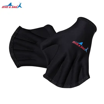

DIVE&SAIL Adult 2MM Neoprene Swimming Diving Gloves Webbed Fingerless Paddle Gloves Adult Swimming Surfing Training Equipment