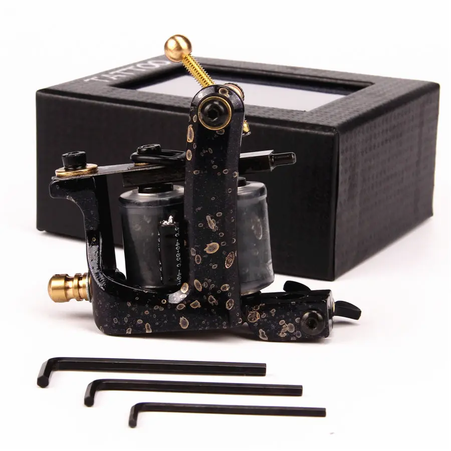 Coil Tattoo Mahine Carbon Steel Tattoo Frame 10 Wraps 32mm Copper Wire