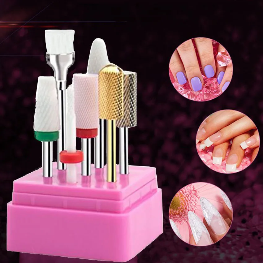 

Ceramic Nail Drill Bits Tungsten Steel Rotate Burr Grinding Head for Drill Machine Cuticle Cutter Manicure Pedicure Accessories