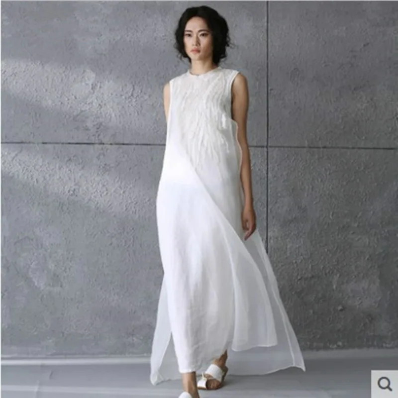 Pakaian Bersalin Antik Pantai Gaun Tanpa Lengan O Neck