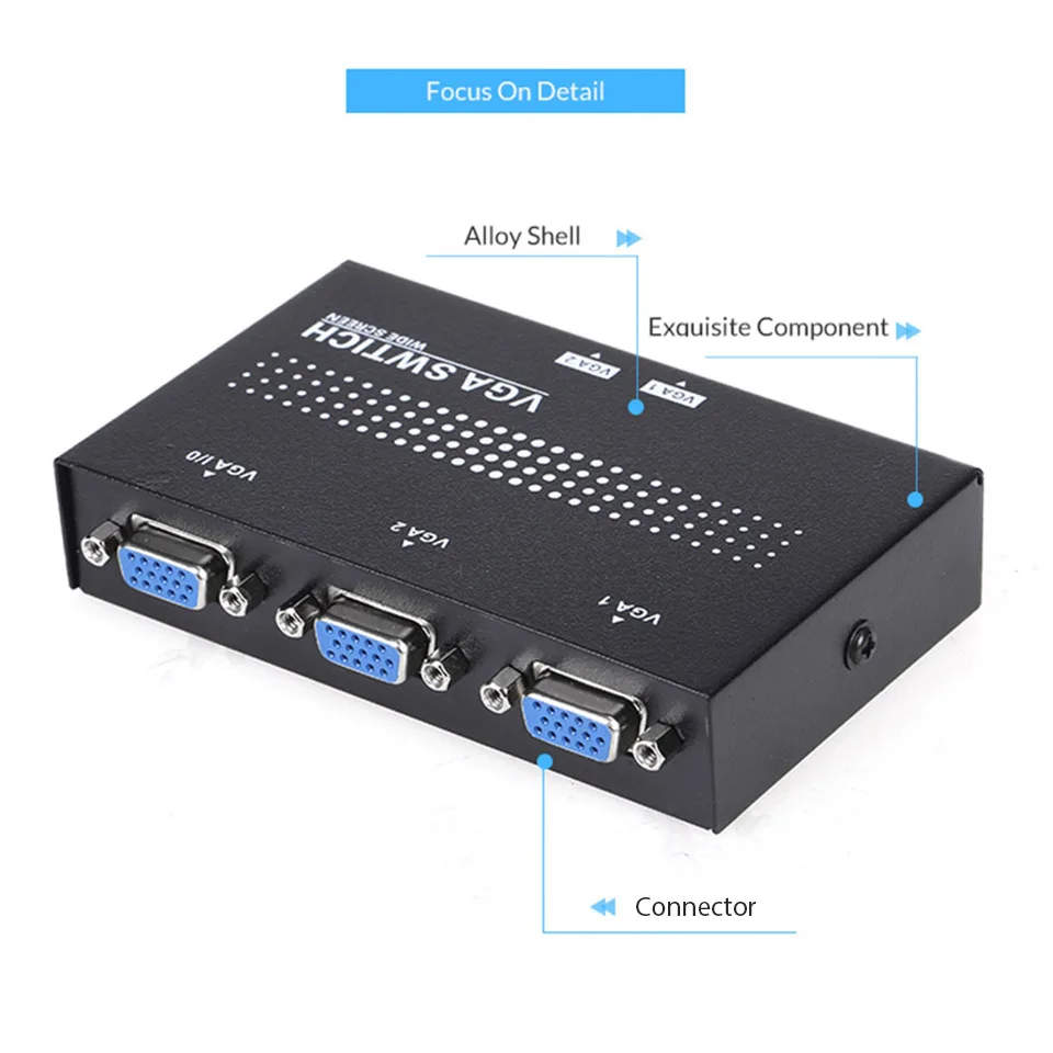 Коммутатор Unnlink VGA 2X1 FHD 1080P @ 60 Гц 2 в 1 выход 2х1 коммутатор для компьютера ноутбука