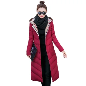 

jaqueta feminina inverno Winter jacket Women 2019 Fashion New Warm Winter coat with a hood Long Down jacket Plus size M-3XL