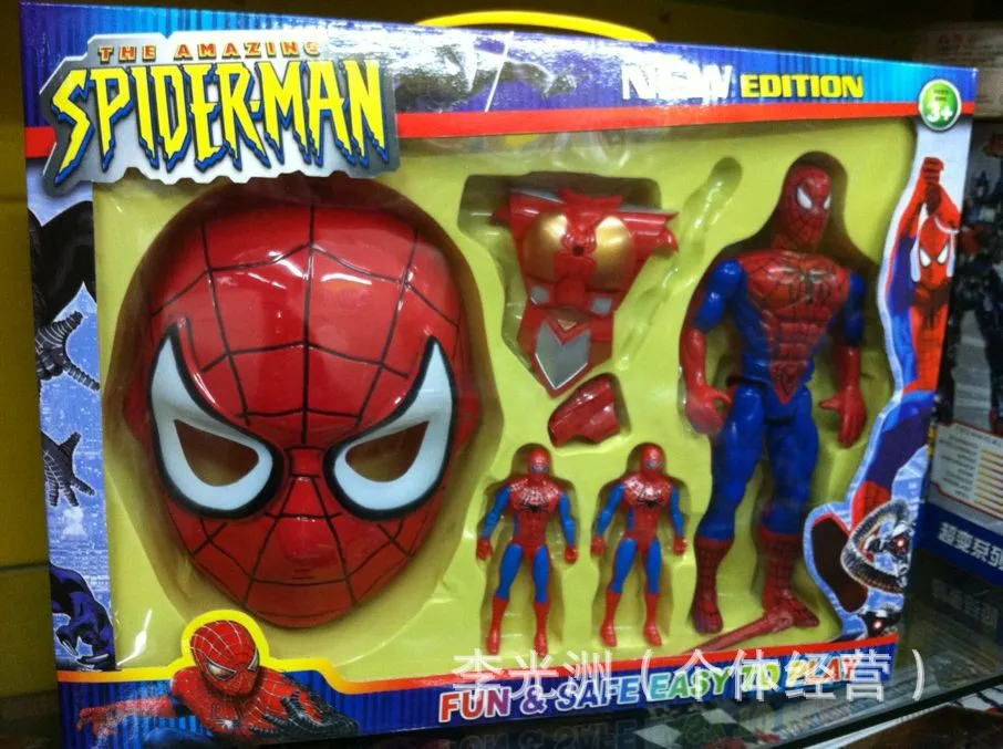 

2016 Popular cartoon toys extraordinary spiderman mask armor Spiderman action figure toys Spider-man hand do Reality show props