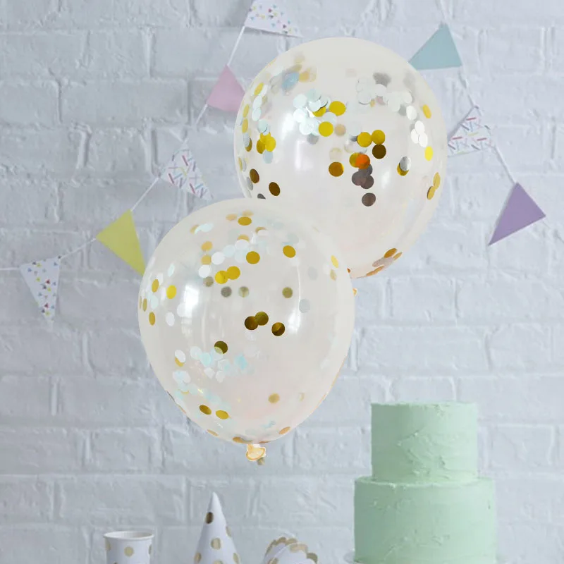 5 шт. 5 дюймов мини воздушный шар "Конфетти" многоцветный конфетти латексный шар Свадебный фестиваль Декор торт Топпер день рождения поставки 65