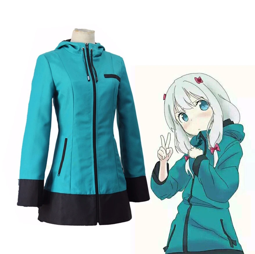 Anime Eromanga Sensei Izumi Sagiri Uniform Cosplay Costume Blue Hoodies