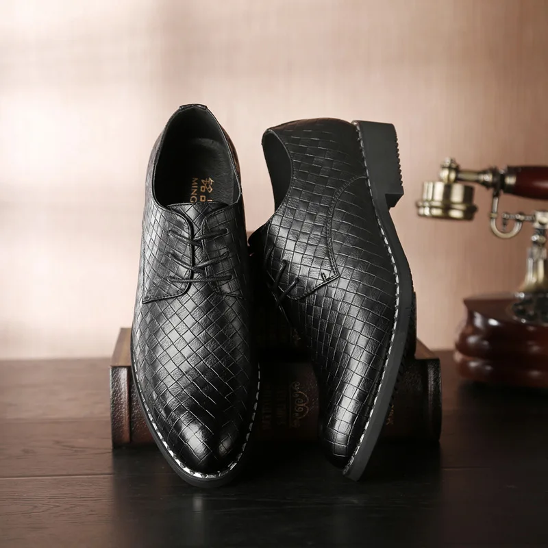 

Weave Male Shoe Trend Leisure Time Leather Shoes Men's Correct Dress Single Shoe