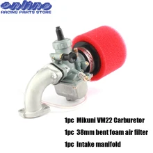 Mikuni VM22 26mm Carburetor Carb 38mm Air Filter with Manifold Intake Pipe for 110cc 125cc 140cc YX Lifan Pit Dirt Bike цена Mikuni VM22 26mm Carburetor Carb 38mm Air Filter with Manifold Intake Pipe for 110cc 125cc 140cc YX Lifan Pit Dirt Bike цены онлайн