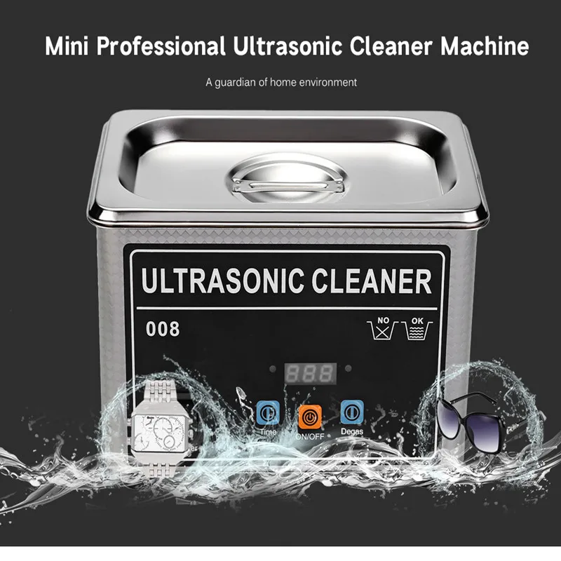 Professional Portable Digital Ultrasonic Cleaner 0.8L 35W Ultrasound