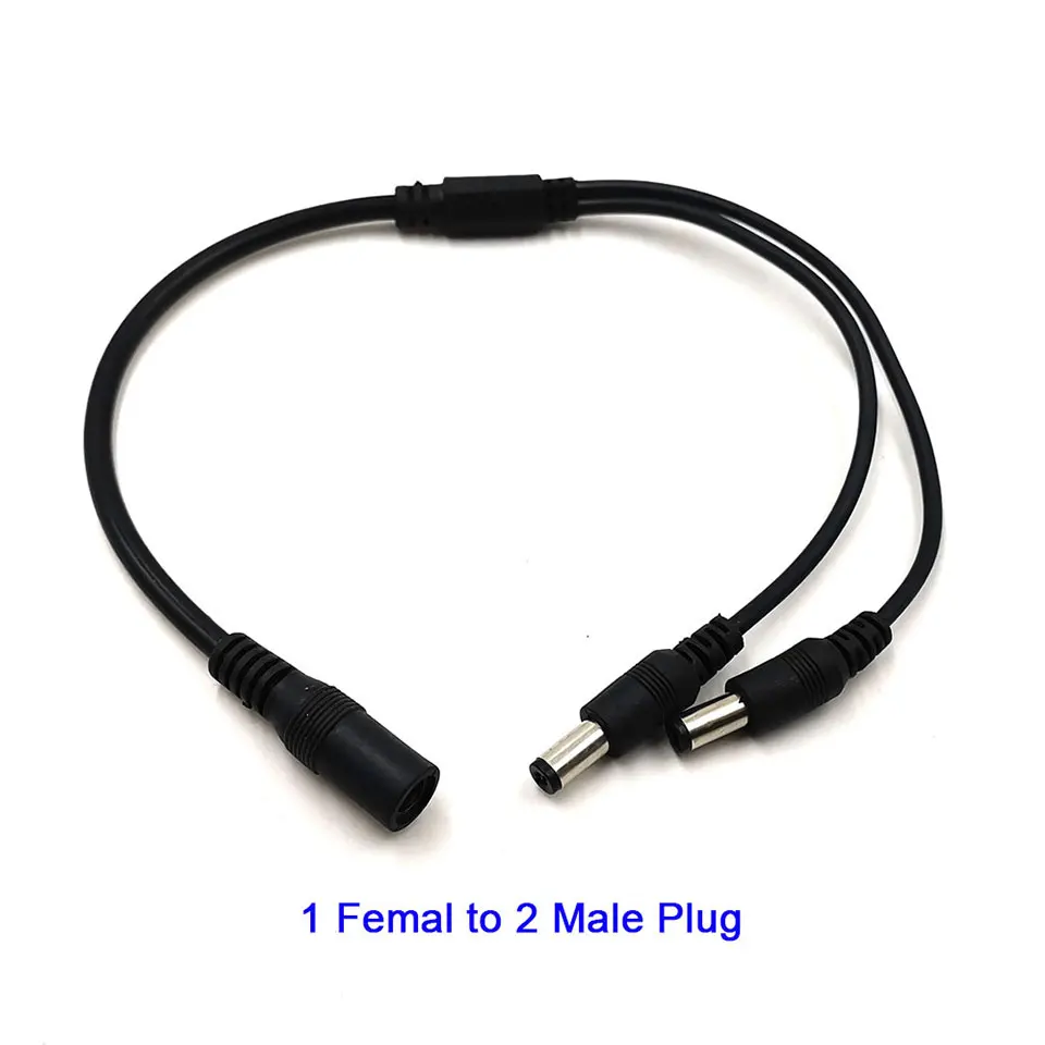 dc connector plug 1 femal to 2 3 4 5 8 male plug  Jack Splitter Adapter cable (1)