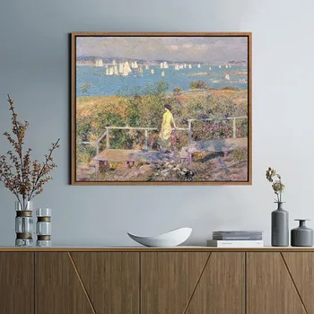 

Frameless Abstract Yacht Sailboat landscape Painting Handmade Oil Painting Home Decor Wall Art Picture Living Room Decor