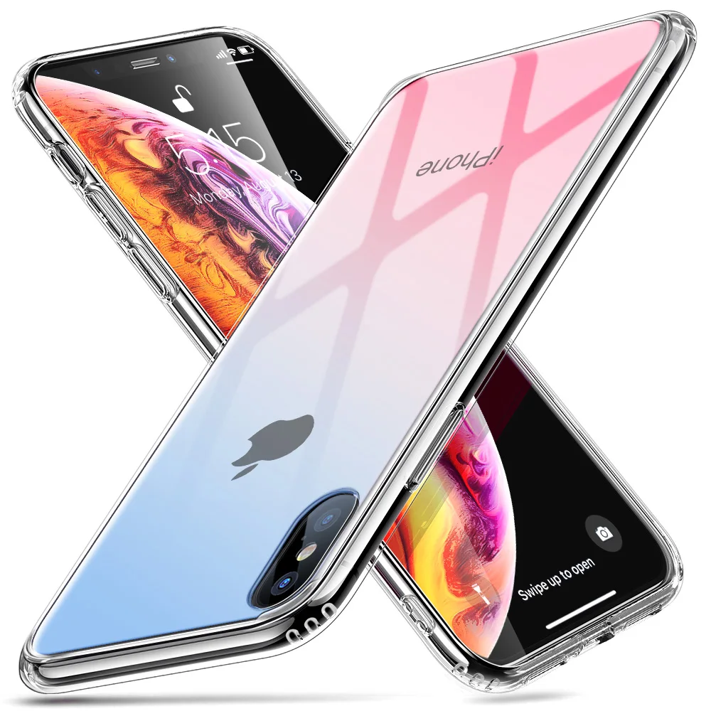 ESR чехол из закаленного стекла для iPhone 11 Pro X XR XS Max противоударный защитный чехол зеркальный чехол для Apple iPhone айфон 11