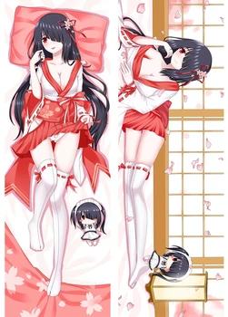 

June update Anime DATE A LIVE sexy girl Tokisaki Kurumi & Izayoi Miku Dakimakura throw pillow cover hugging body pillowcase