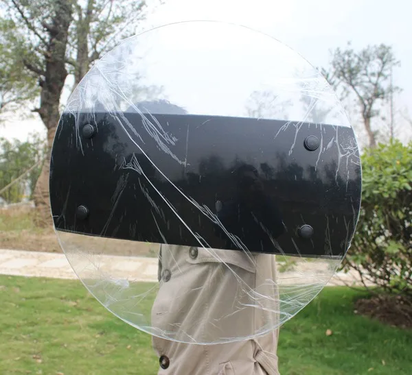 bilder für Schutz tragbaren handheld Runde transparent armee PC Schild 500*500 MM kreis explosionsgeschützte schutzschild bilder für Schutz tragbaren handheld Runde transparent armee PC Schild 500*500 MM kreis explosionsgeschützte schutzschild