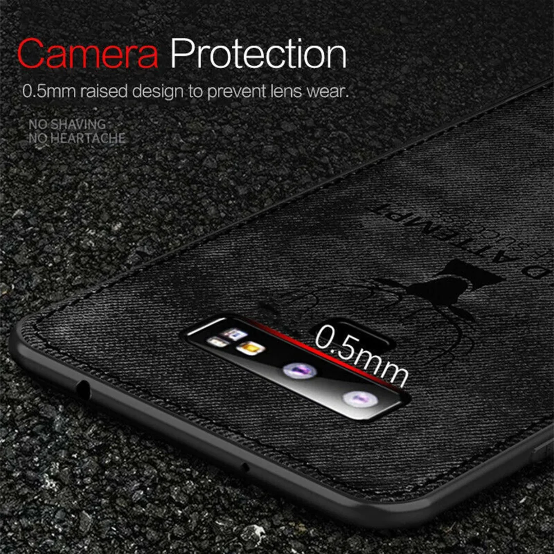 Luxury Cloth Skin Fabric TPU Leather Matte Phone Case Back Cover Capa For Samsung Galaxy S10 Plus S10E S10 Business Coque Fundas
