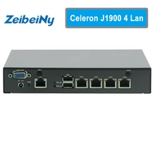 Мини-ПК Celeron J1900 4 ядра сетевой безопасности Управление Desktop маршрутизатор брандмауэра мини-компьютер 4 GbE LAN