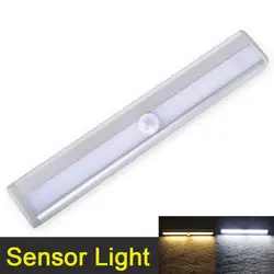 LightInBox Беспроводной светодиодный ночник 10 светодиодный s Анто движения Сенсор Шкаф Кабинет свет ИК Инфракрасный индукции ночника освещения