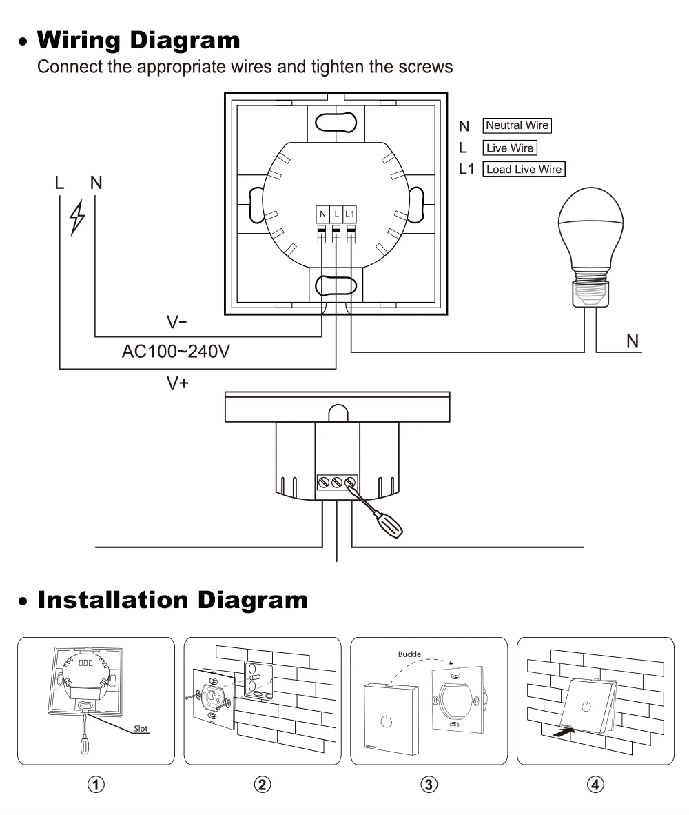 Настенный выключатель ZIGBEE, AC100-240V, ламповый переключатель zigbee, светодиодный дистанционный умный светильник, управление, работа с zigbee APP gateway samrt, управление телефоном