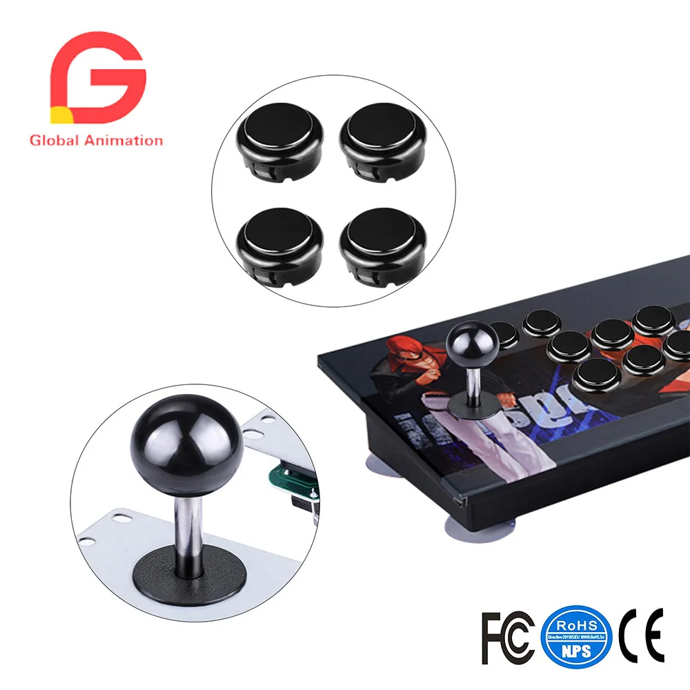DIY Arcade Spiel Taste und Joystick Controller Kit für Rapsberry Pi und Windows 5, Pin Joystick und 10 Push Tasten DIY Arcade Spiel Taste und Joystick Controller Kit für Rapsberry Pi und Windows 5, Pin Joystick und 10 Push Tasten