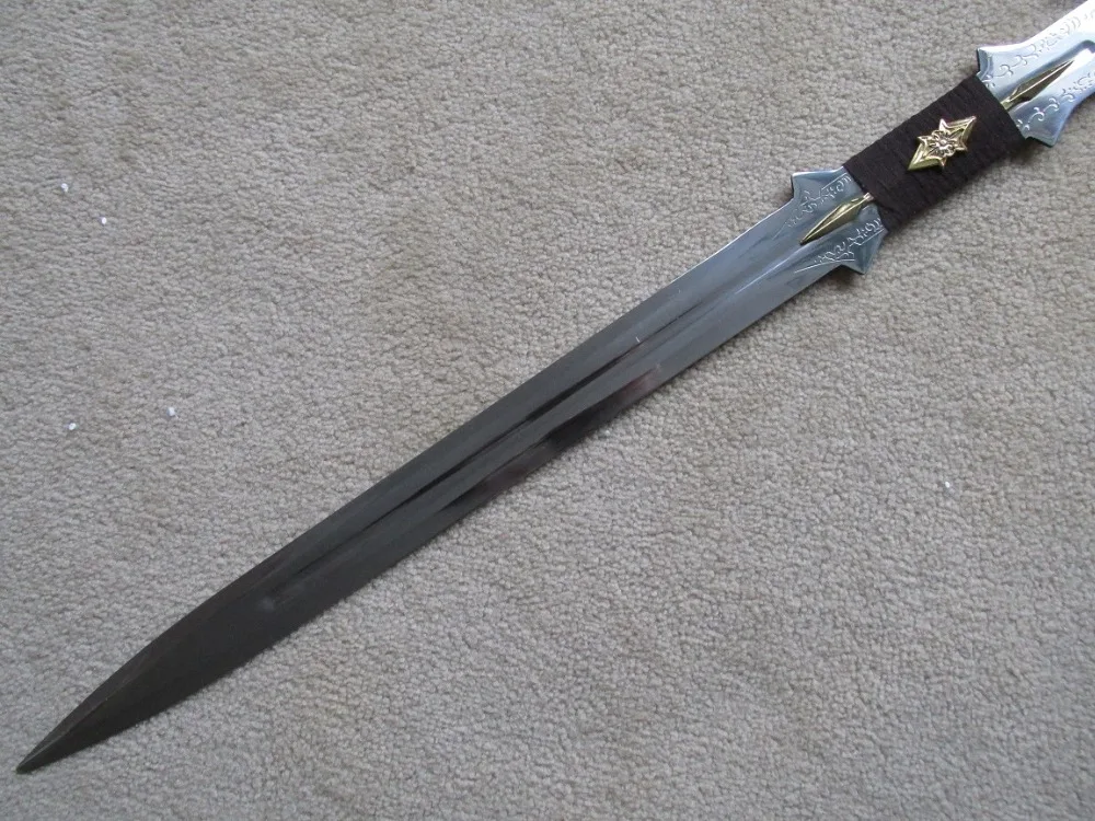 S1601 Серебряный эксотат мифологический комплект RAE SWORD OF DARK ELF AGNEMMEL W/табличка 42"