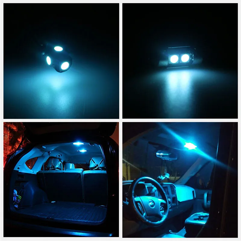 For Jeep Commander 2006-2010 Blue LED Interior Kit Blue License Light LED