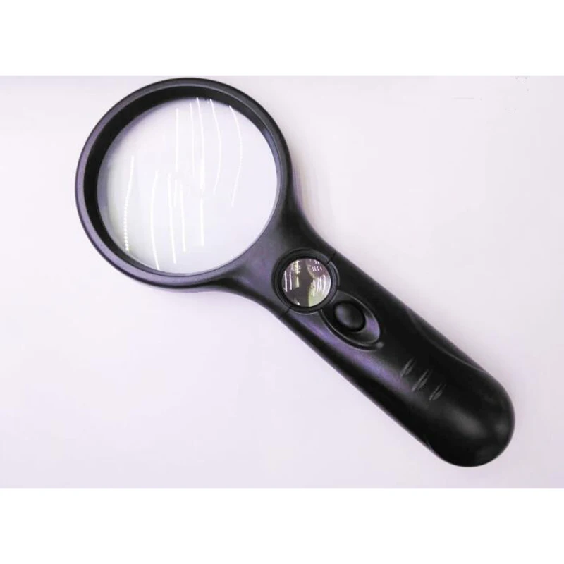 LED Light 45X Magnifying Glass Lens Diamond painting tool Pocket