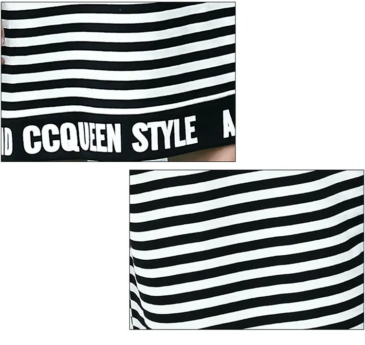 Children's dress Girls Spring and Autumn striped letter in the long casual blouse shirt Middle school student clothes