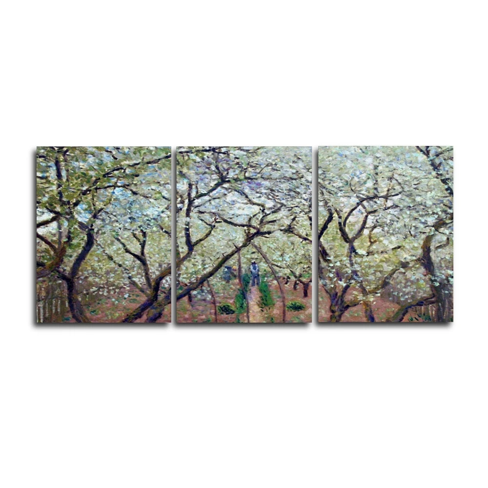 

3 Panel Blooming White Flowers Wall Artwork HD Posters and Prints Canvas Painting Living Room Wedding Home Decoration No Frame