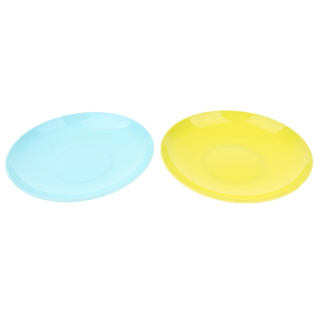 6Pcs Outdoor Camping Cooking Picnic Dishes Round Portable Stackable Plates 6.5inch for Travel Camping Picnic BBQ Fishing