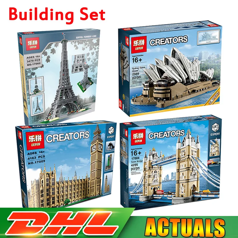 

LEPIN Building Set 17001 17002 17003 17004 17005 17007 Model Compatible Legoings 10189 10181 10234 10253 21010 Blocks Bricks Toy