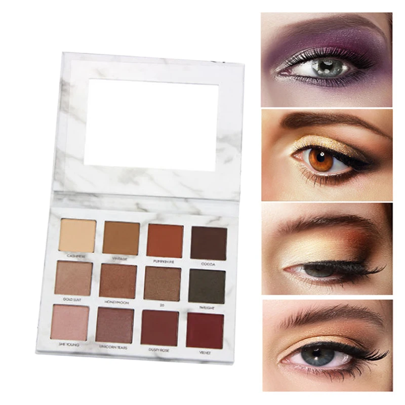 

Eye Shadow Pallete Pigment Nudes Color Matte And Shimmer Eyeshadow Palettes Of Shadows Earth Color Eyeshadows 12 Color/Kits