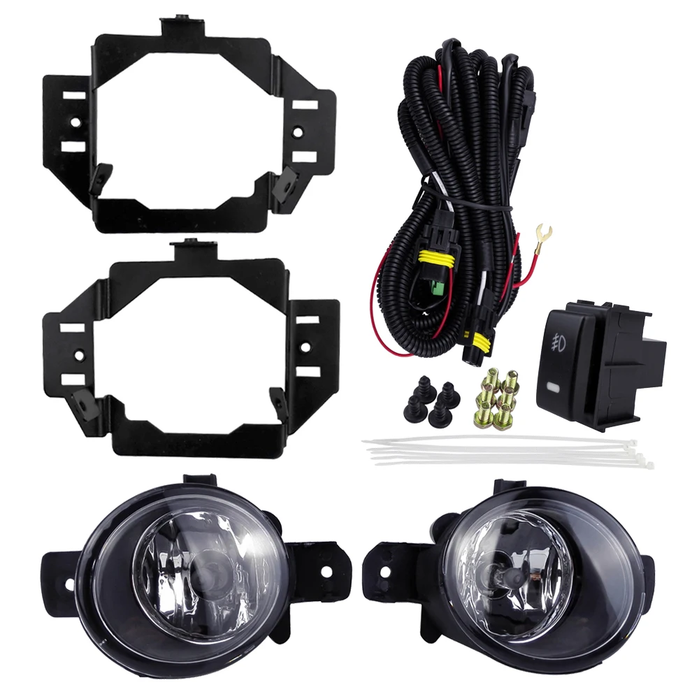 

Car Fog Lights Assembly for Nissan Livina 2007-2013 Halogen Lamp Wiring Kit Waterproof External Accessories 4300K 55W 12V