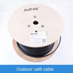 AUCAS высокая скорость Gigabit Cat6 Сетевой открытый кабель м 305 м ethernet кабель cat6